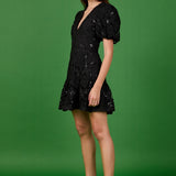 Sequins Lace Mini Dress