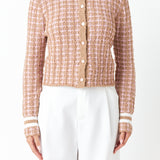 Check Sweater Cardigan