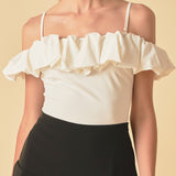 Off Shoulder Bubble Top