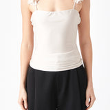 Rosette Shoulder Fitted Top