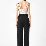 Rosette Shoulder Fitted Top