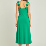 Rosette Shoulder Maxi Dress