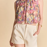 Sleeveless Blouson Top
