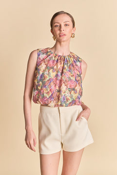 Sleeveless Blouson Top