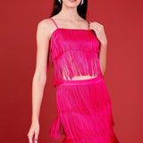 Fringed Bandeu Top