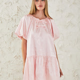Sheen Bow Detail Mini Dress