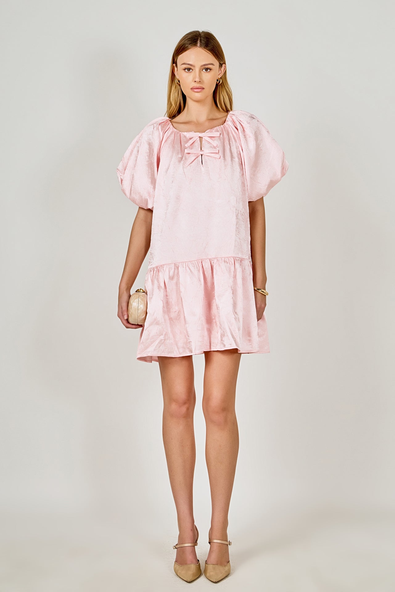 pink bow mini dress Endless Rose