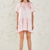 Sheen Bow Detail Mini Dress