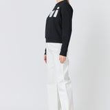 Oui Pearl Embellished Sweatshirt