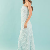 Strapless Ruffled Maxi Dress