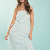 Strapless Ruffled Maxi Dress