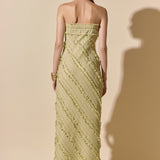 Strapless Ruffled Maxi Dress