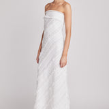 Strapless Ruffled Maxi Dress