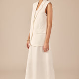 Linen Oversize Vest Blazer