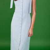 Linen Buttoned Maxi Dress