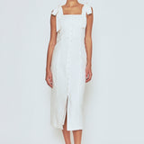 Linen Buttoned Maxi Dress