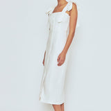 Linen Buttoned Maxi Dress