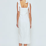 Linen Buttoned Maxi Dress