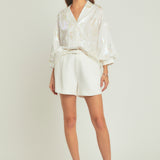 Print Foil Collared Shirt