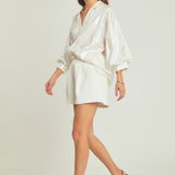 Print Foil Collared Shirt