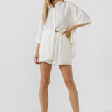 Oversized Linen Button Up Shirt