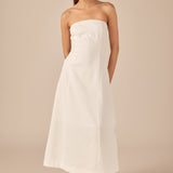 Linen Strapless Dress