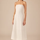 Linen Strapless Dress