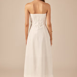 Linen Strapless Dress