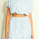 Sequins Lace Voluminous Top