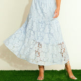Sequins Lace Maxi Skirt