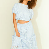 Sequins Lace Maxi Skirt