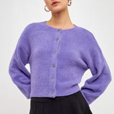 Puff Sleeve Knit Cardigan