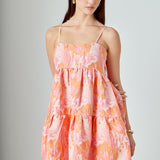 Organza Floral Mini Dress