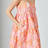 Organza Floral Mini Dress