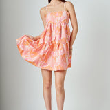 Organza Floral Mini Dress