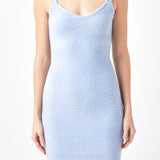 Square Neck Knit Mini Dress