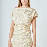 Printed Foil Maxi Skirt