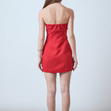 Linen Strapless Dress