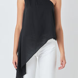 One Shoulder Waterfall Top