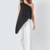 One Shoulder Waterfall Top