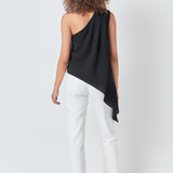 One Shoulder Waterfall Top