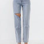GREY LAB-Asymmetric Wrap Jeans-JEANS available at Objectrare
