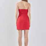 Tweed Strapless Mini Dress