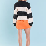 Satin Pintucked Mini Skirt