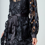 Lace Long Sleeve Mini Dress