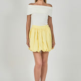 High Waisted Bubble Mini Skirt