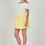 High Waisted Bubble Mini Skirt