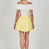 High Waisted Bubble Mini Skirt