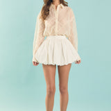 Noa High Waisted Bubble Mini Skirt