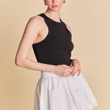 High Waisted Bubble Mini Skirt
